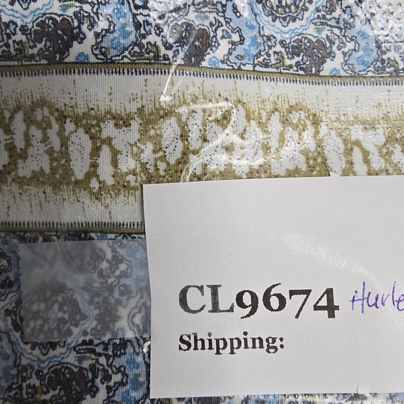 Hurley Shirt Mens Medium Blue Brown Button Hawaiian Surfer Y2K‎ Skater Western - Picture 9 of 9